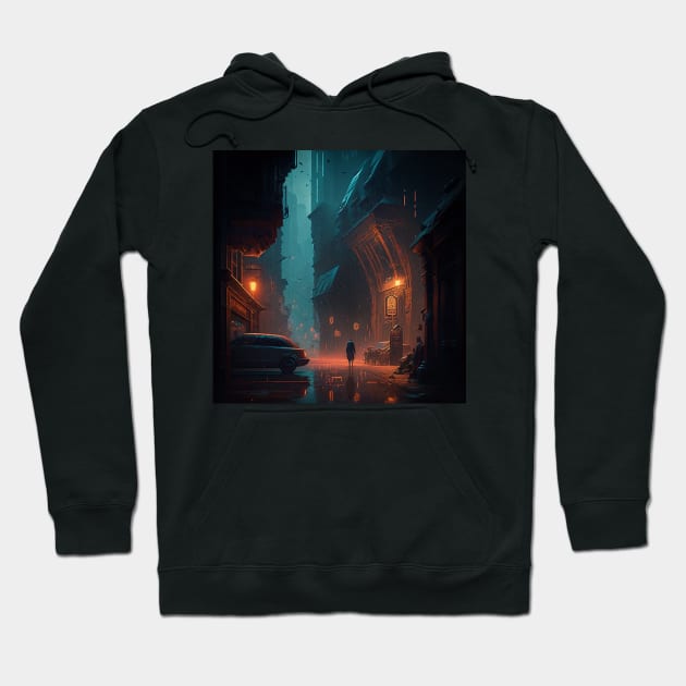 Cyberpunk city Hoodie by TeEmporium